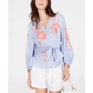 🎉HP🎉 INC International Concepts Floral Wrap Top